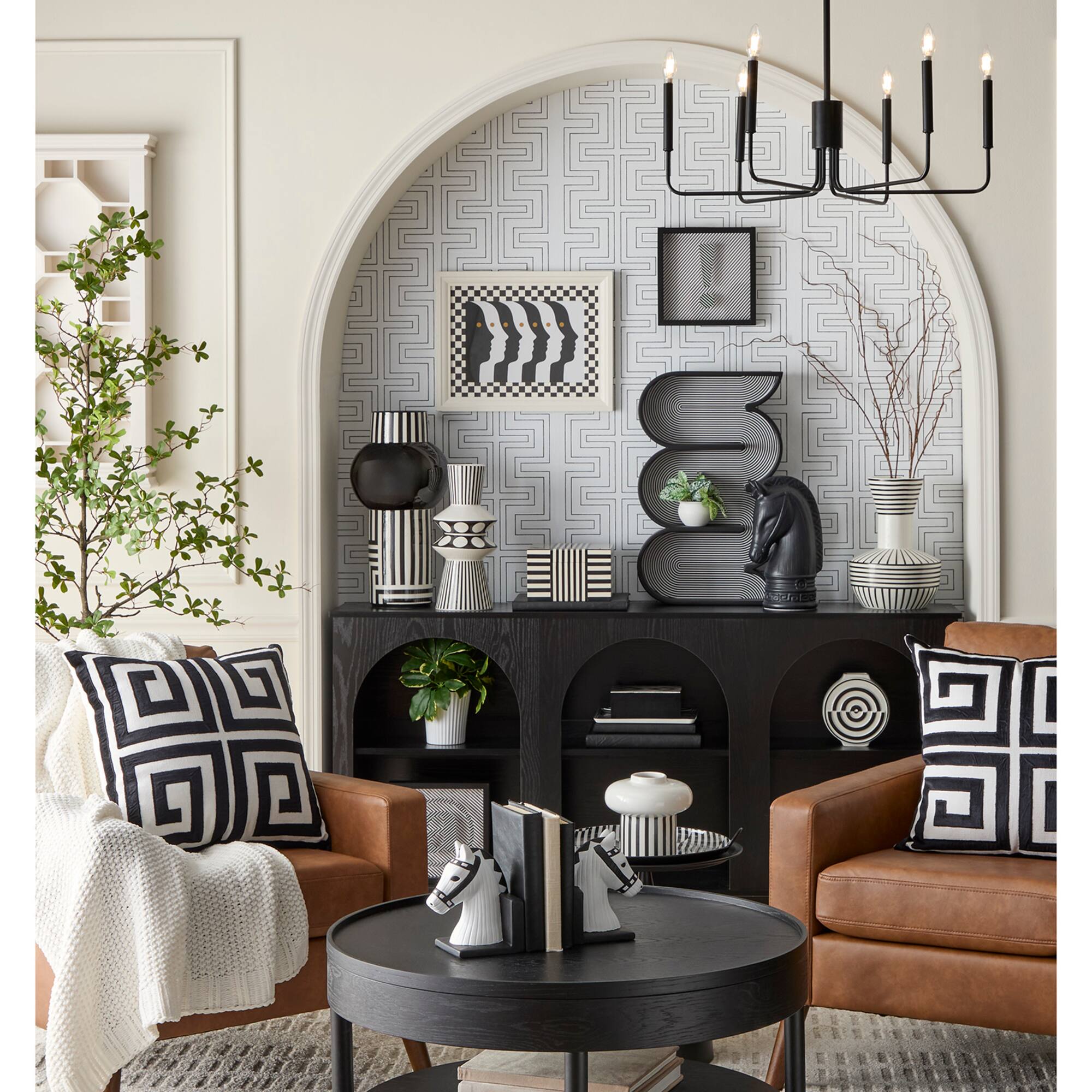 Jonathan Adler x Michaels 14.5" Black & White Circle Ceramic Vase